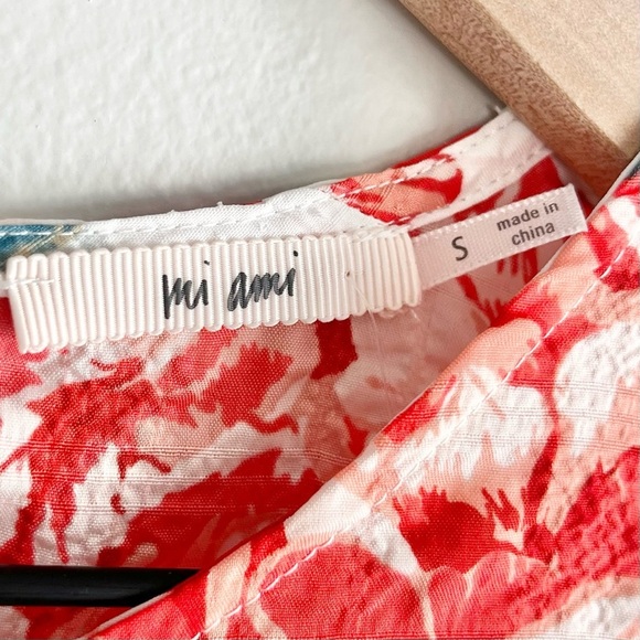 NWT Francesca's Carra Floral Babydoll Mini‎ Dress White Pink Red Blue Size Small - Picture 8 of 14